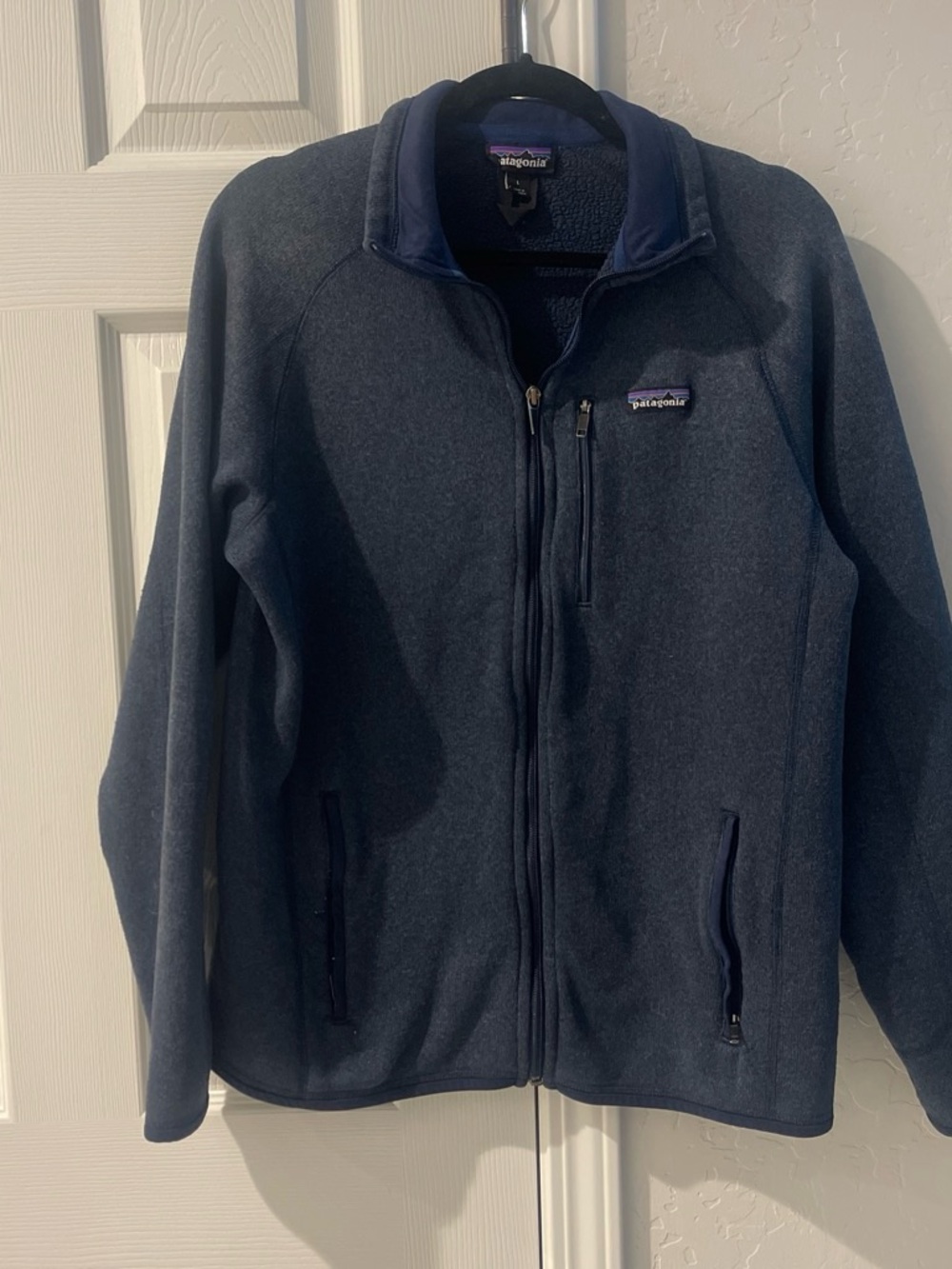 Patagonia Men's Navy Full-Zip Lightweight Fleece Jacket